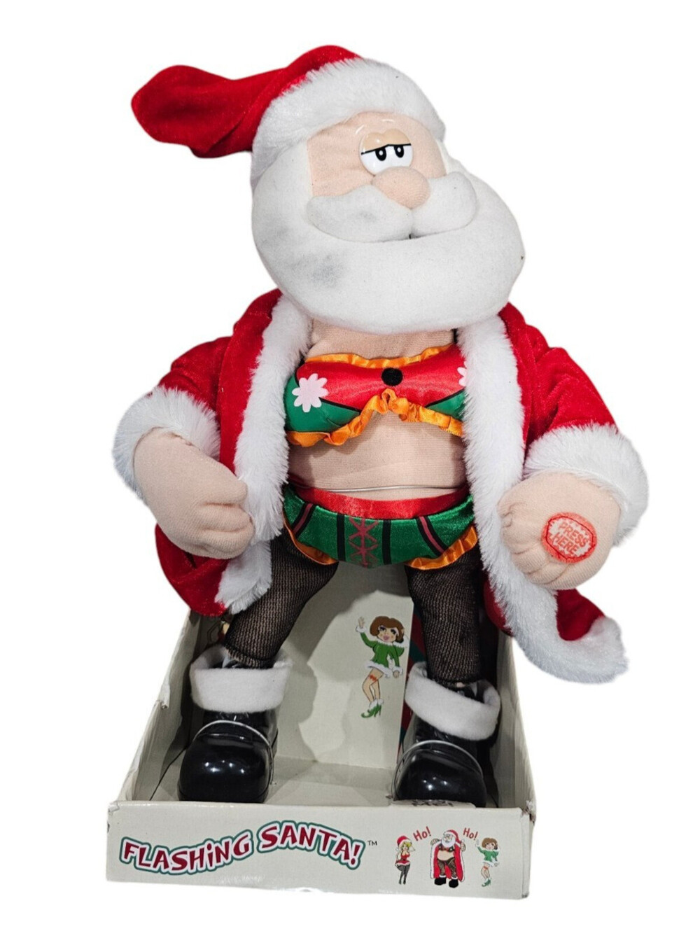 Tekky Toys Flashing Santa animated Christmas decoration NEW